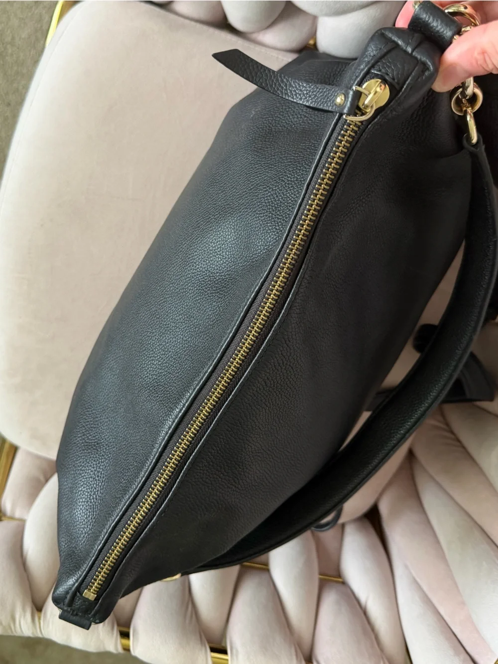 Kate Spade ♠️ Larchmont Ave Alena Black Leather Shoulder Bag